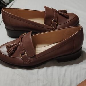 Brown Tassel Loafers for Women